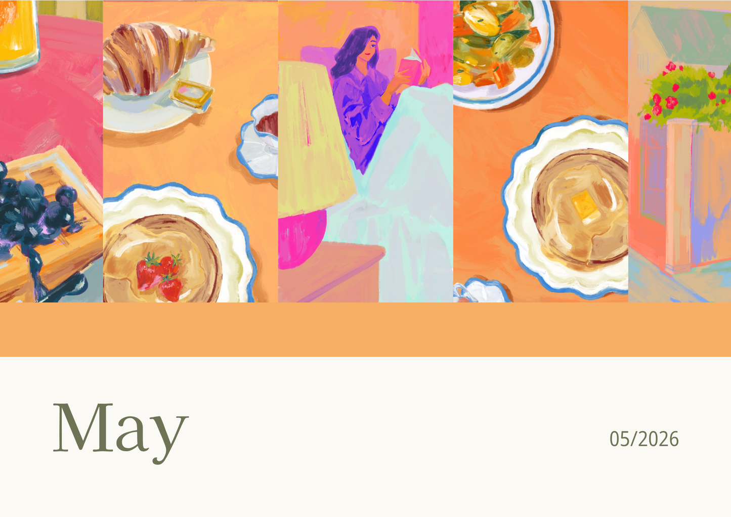 Printable Wall Calendar 2026 - Digital Download (PDF)