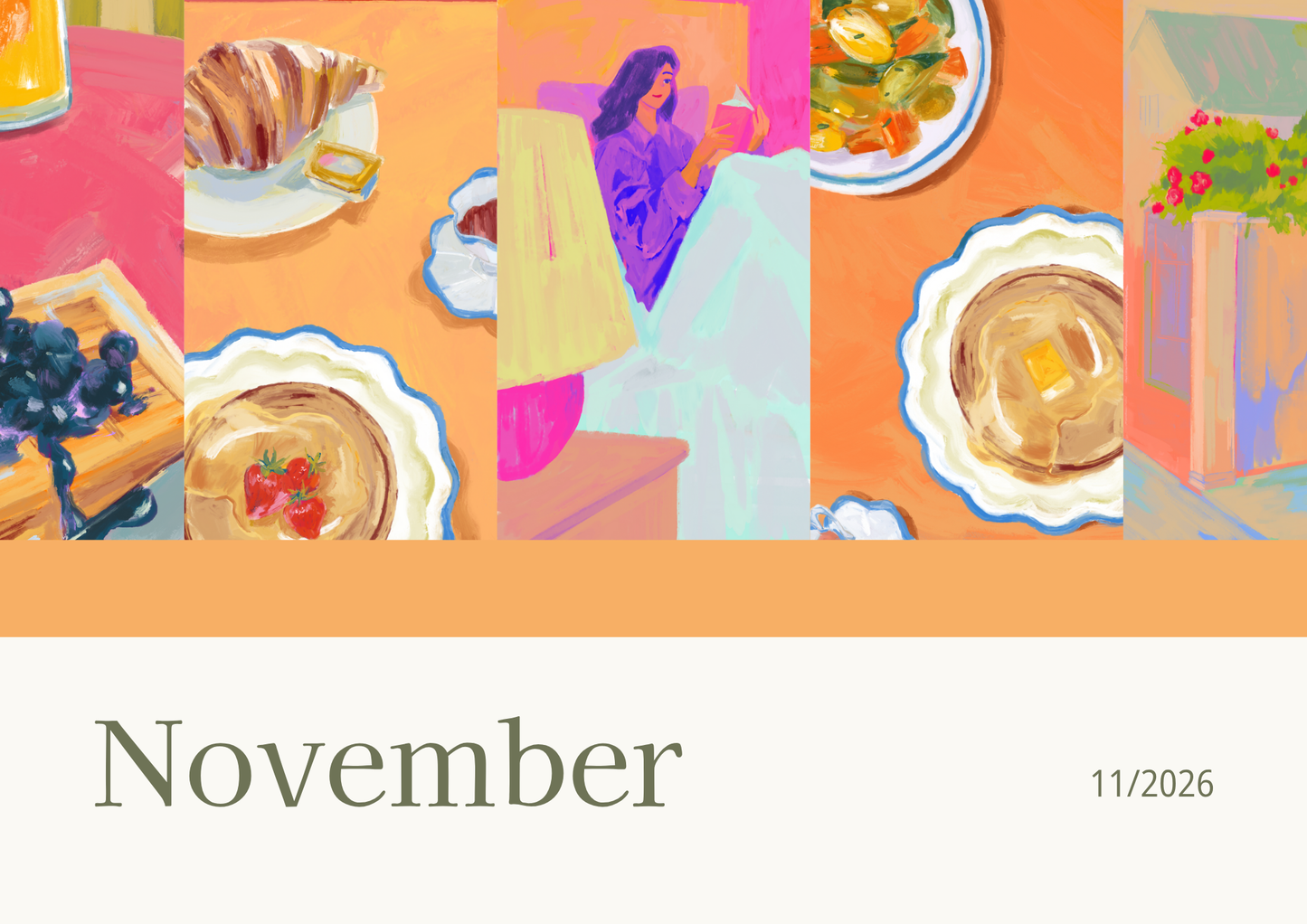 Printable Wall Calendar 2026 - Digital Download (PDF)