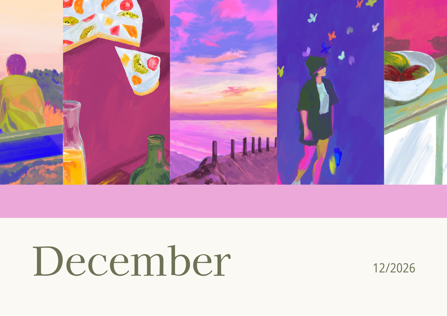 Printable Wall Calendar 2026 - Digital Download (PDF)