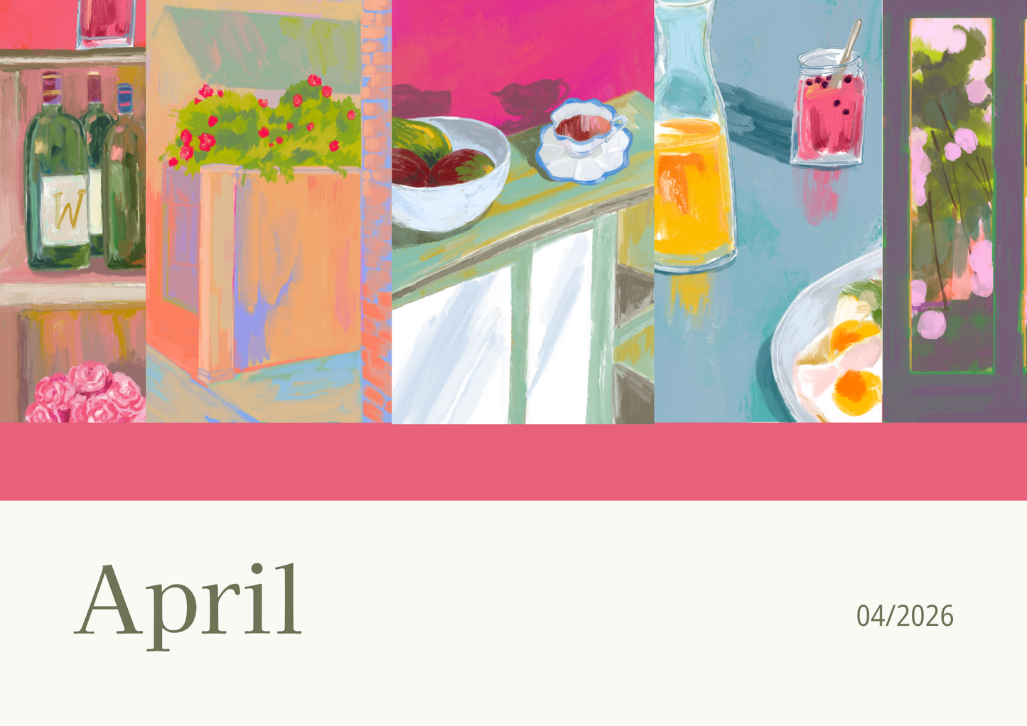 Printable Wall Calendar 2026 - Digital Download (PDF)